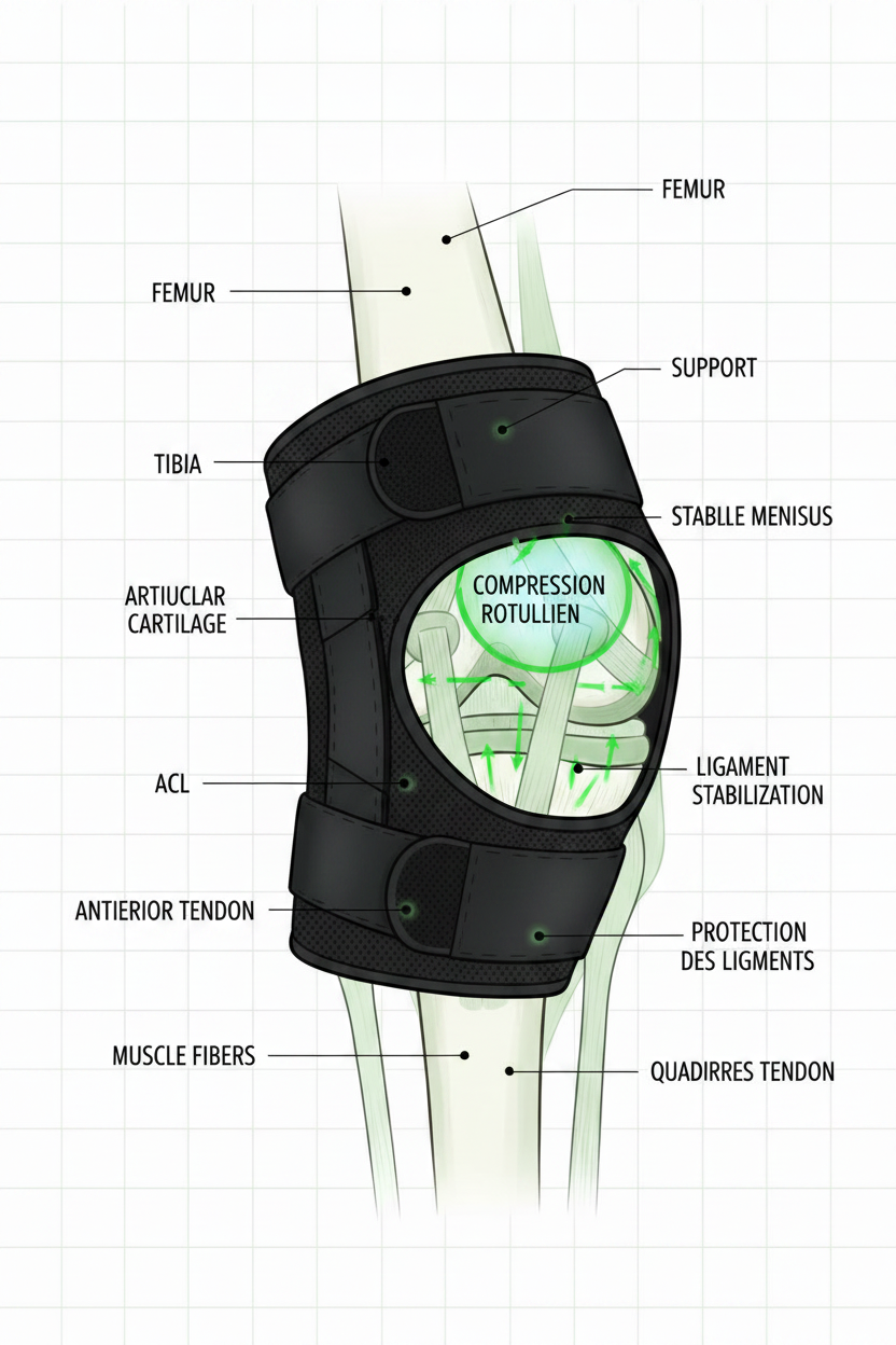 Bénéfices de la genouillère - Anatomie