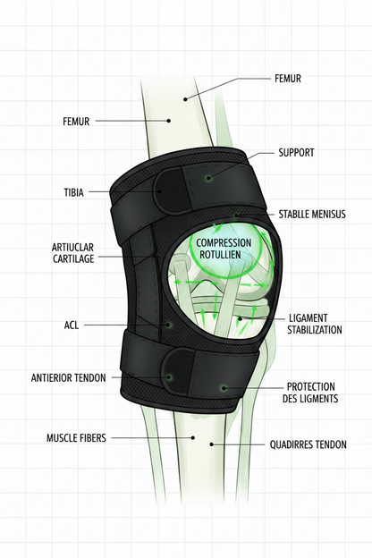 Bénéfices de la genouillère - Anatomie